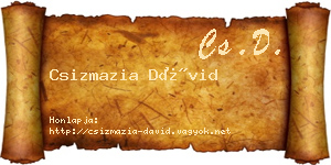 Csizmazia Dávid névjegykártya