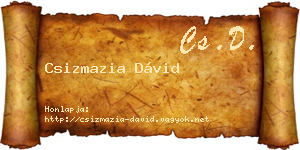 Csizmazia Dávid névjegykártya