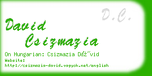 david csizmazia business card